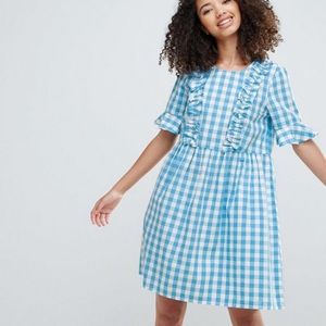 ASOS Moda gingham dress with ruffles XL Baby Doll